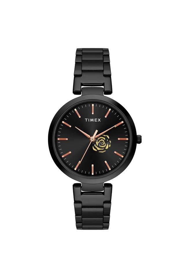 Womens-35-mm-Fashion-Black-Dial-Stainless-Steel-Analogue-Watch---TW000X225