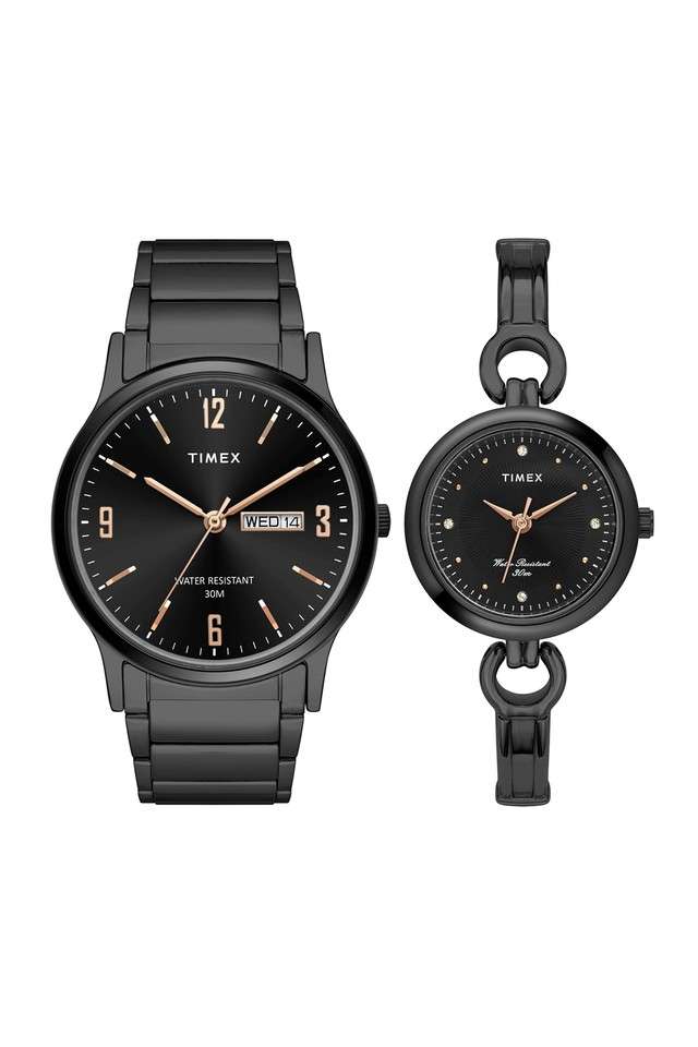 Classics-Rose-Gold-Dial-Steel-Analogue-Couple-Watch---TW00PR264