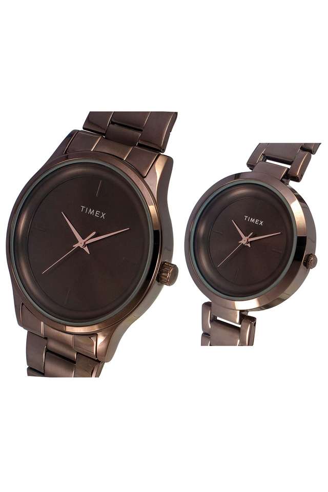 Joy-Of-Love-Pair-Stainless-Steel-Brown-Dial-42-x-35-mm-Analog-Watch-for-Couple---TW00PR295