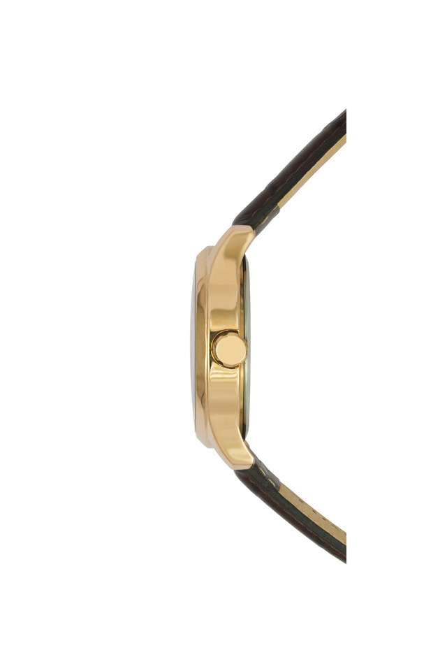 Mens-White-Dial-Leather-Multi-Function-Watch