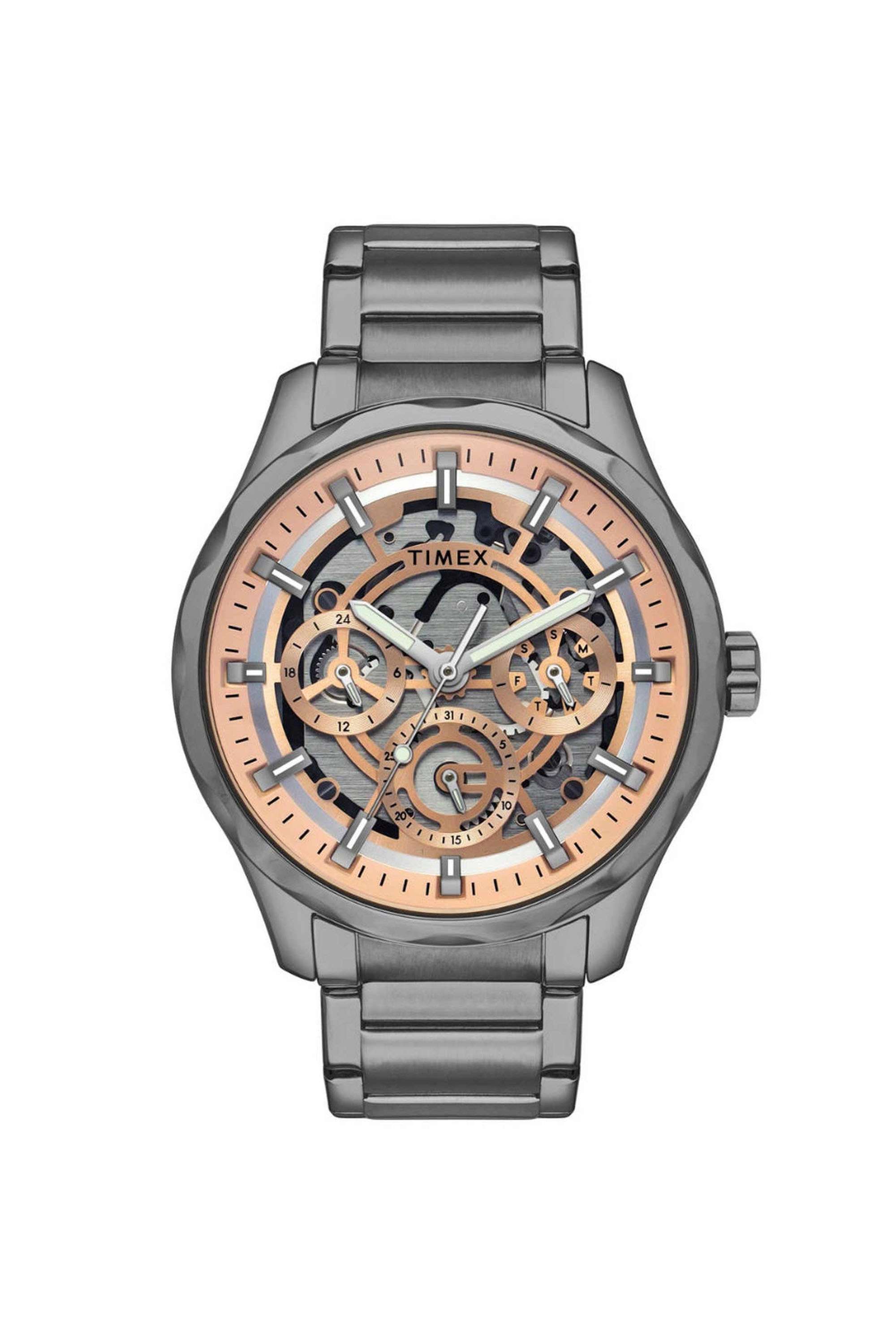 44-mm-Quartz-Analogue-Watch-for-Men---Multicolour-Dial-with-Grey-Stainless-Steel-Strap-(TW0TG7631)