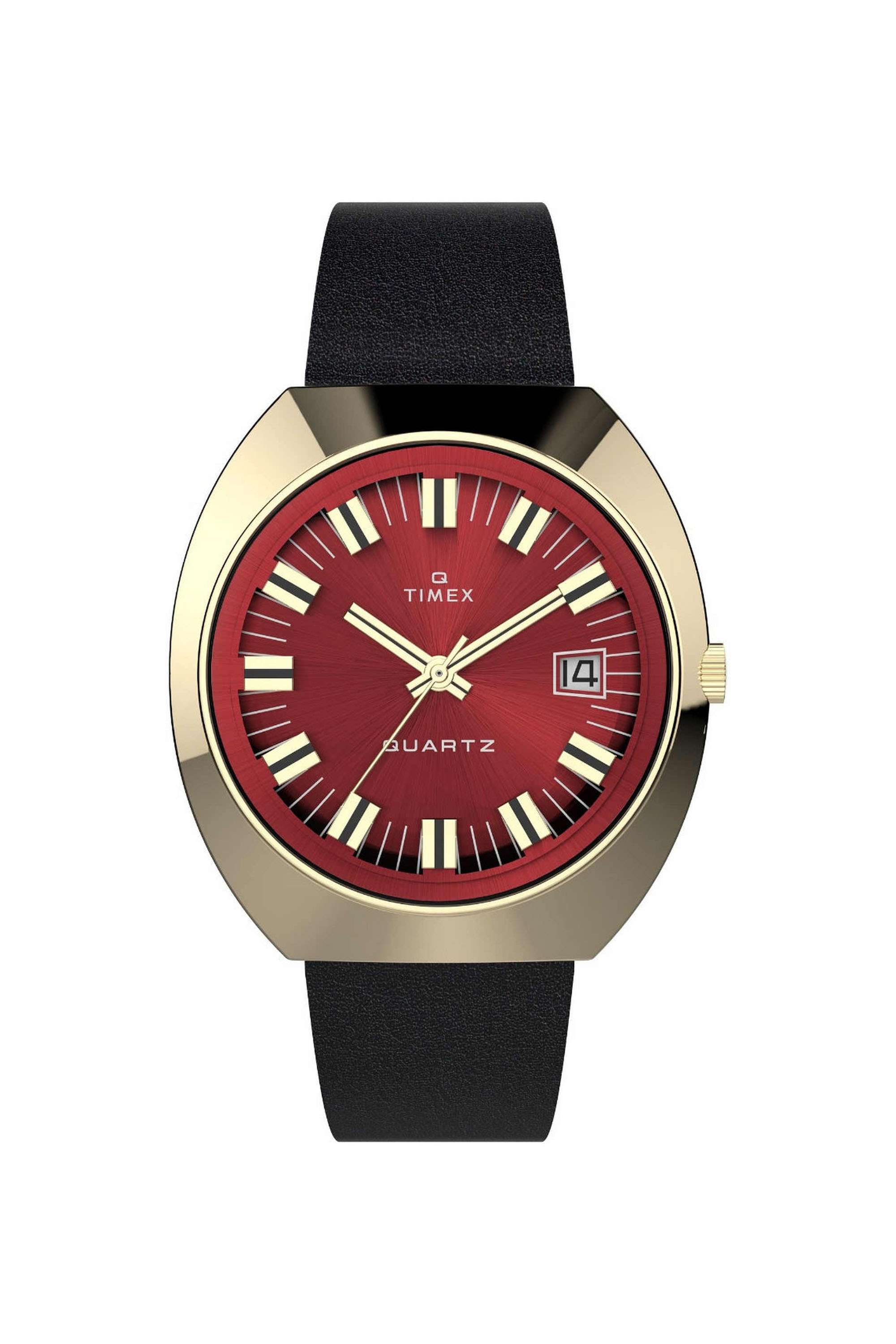 39-mm-Quartz-Analogue-Watch-for-Men---Red-Dial-with-Black-Stainless-Steel-Strap-(TW2V25400U9)