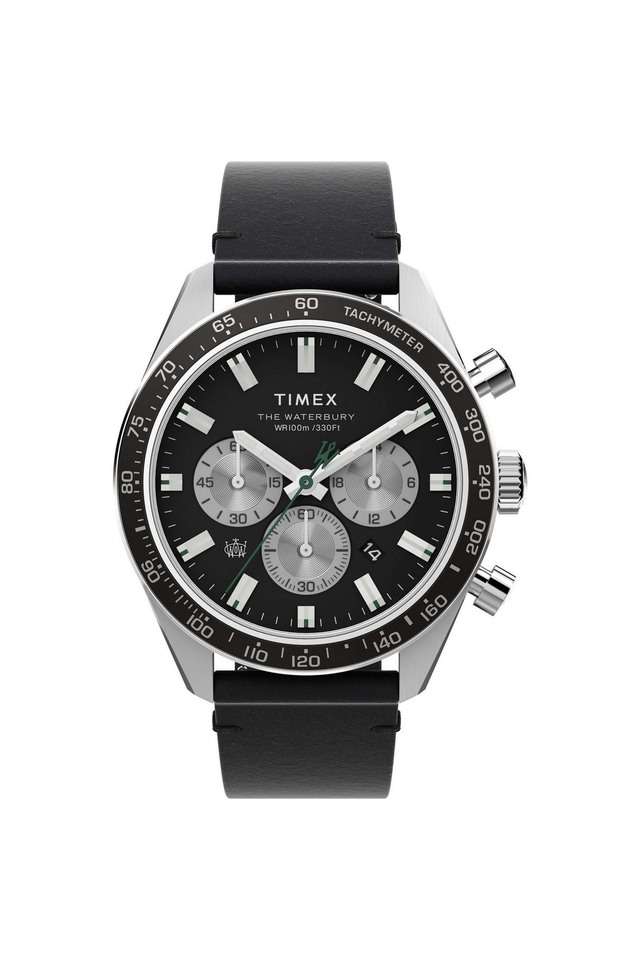 Waterbury-Traditional-Fly-back-Chrono-SST-Case-Blu-Dial-Brn-Strap