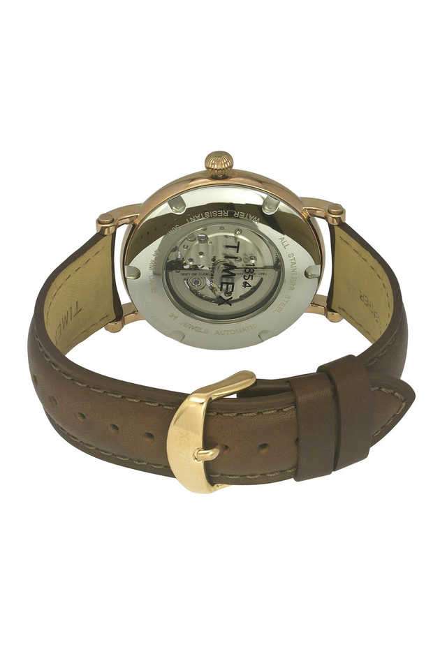 Mens-44-mm-E-Class-Silver-Dial-Brown-Leather-Strap-Analogue-Watch---TWEG16715