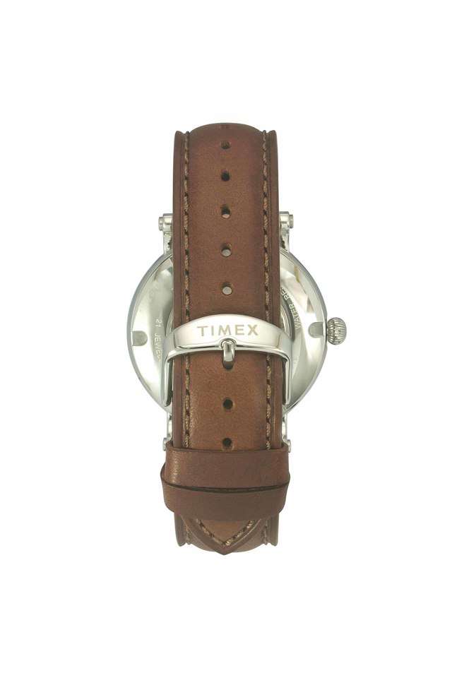 Mens-44-mm-E-Class-Green-Dial-Brown-Leather-Strap-Analogue-Watch---TWEG16717