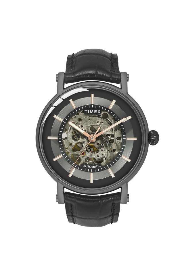 Buy POLICE NoColour Quartz 44 mm Black Dial Leather Analogue