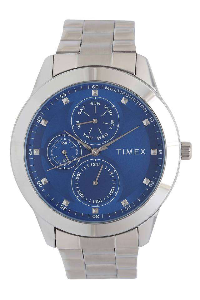 Mens-Blue-Dial-Multi-Function-Metallic-Watch---TWEG18503