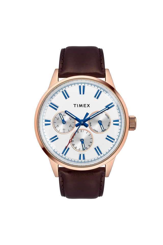 Fashion-23-Leather-White-Dial-44-mm-Analog-Watch-for-Men---TWEG19908