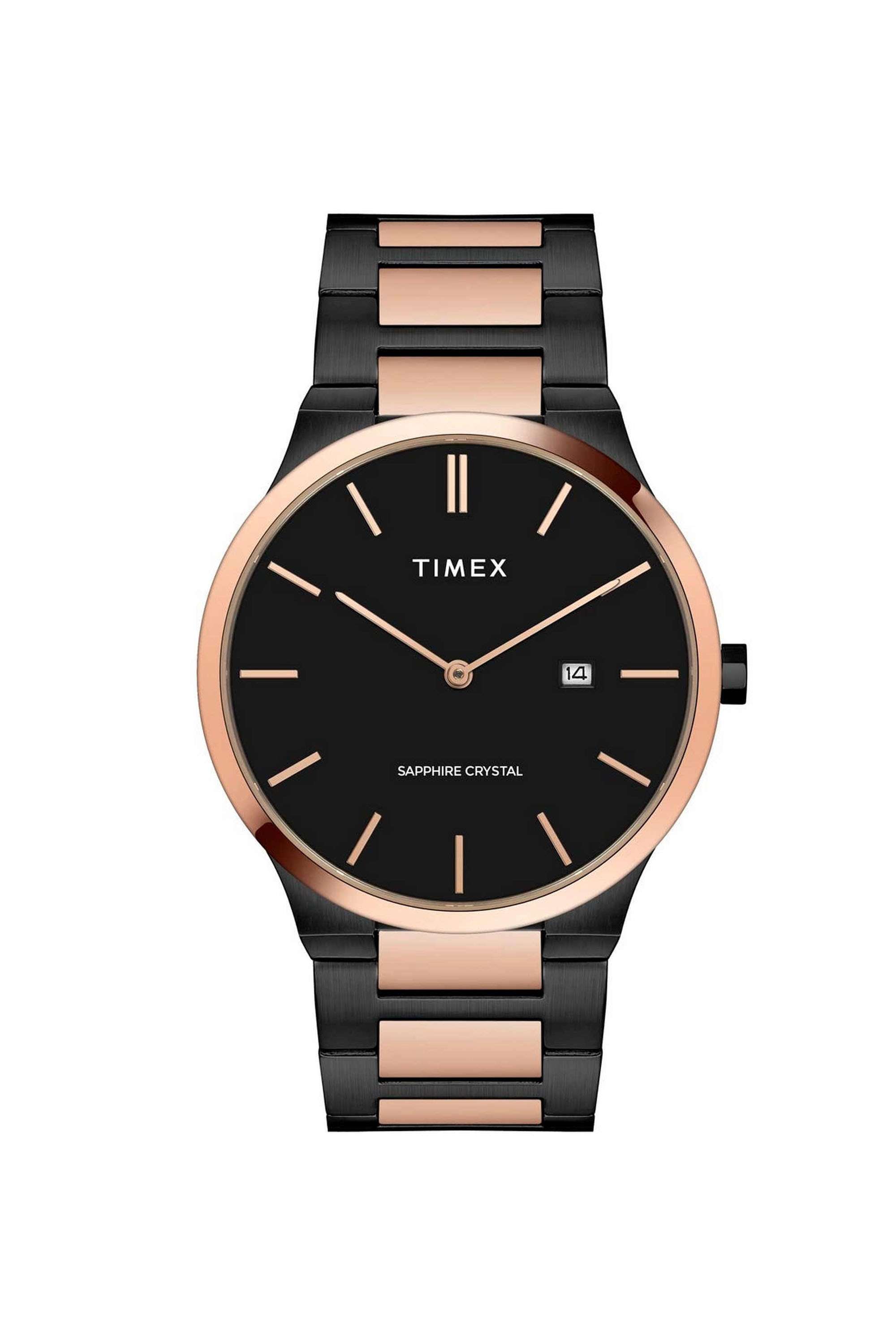 41-mm-Quartz-Analogue-Watch-for-Men---Blue-Dial-with-Two-Tone-Stainless-Steel-Strap-(TWEG23601)