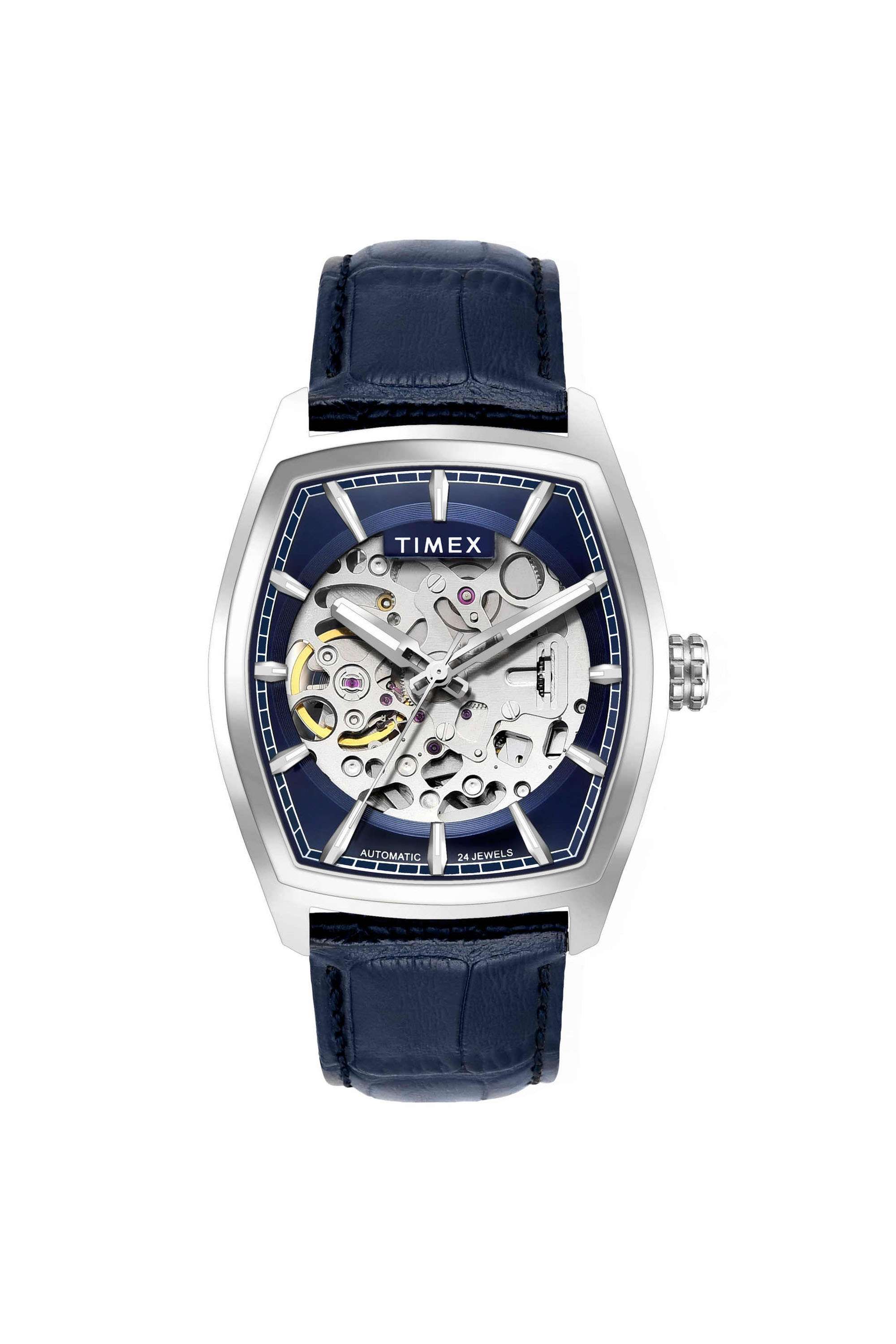 38.4-mm-Automatic-Analogue-Watch-for-Men---Blue-Dial-with-Blue-Leather-Strap-(TWEG25900)