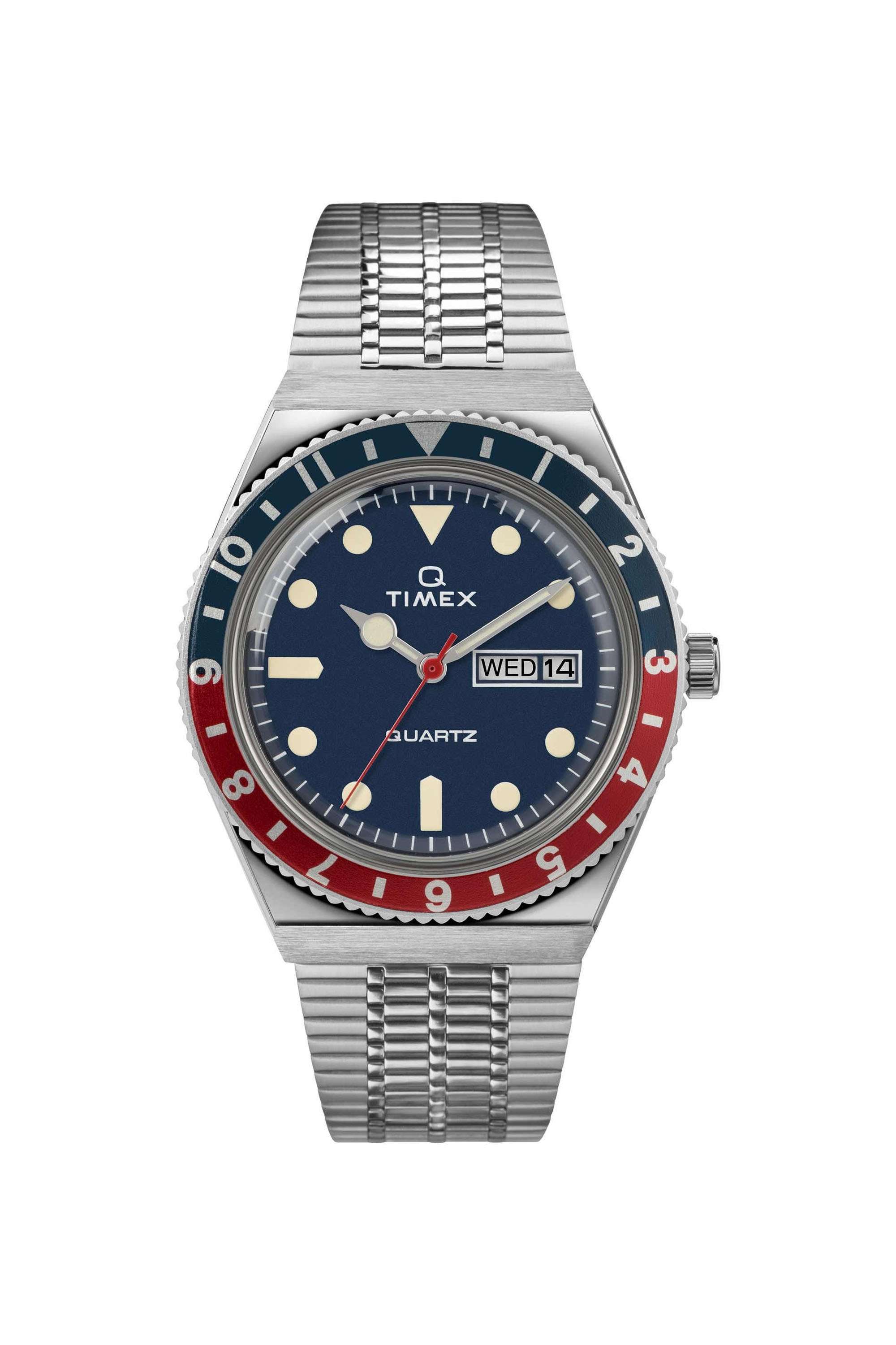 38-mm-Quartz-Analogue-Watch-for-Men---Blue-Dial-with-Silver-Stainless-Steel-Strap-(TWEG26300)