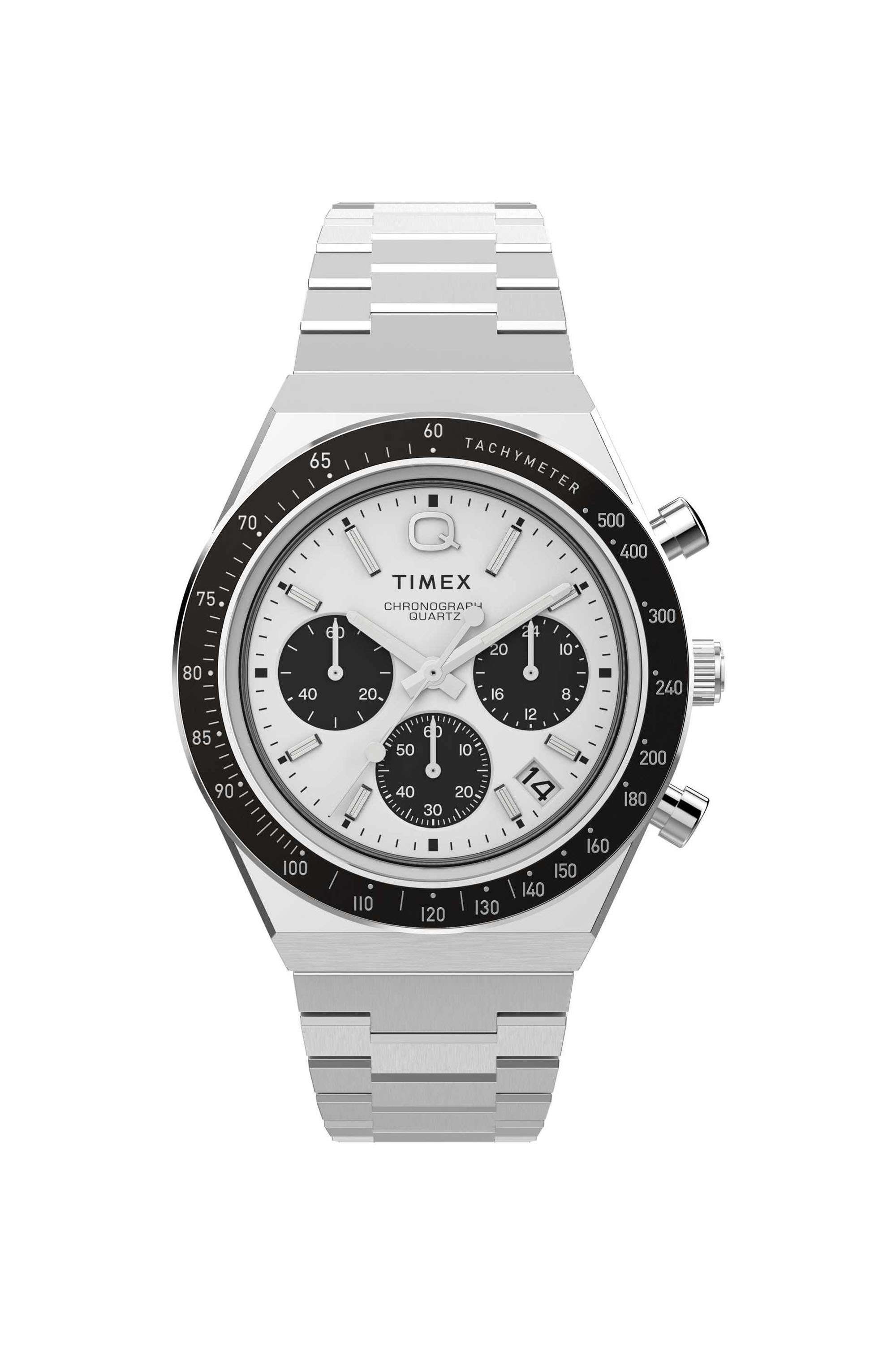 42-mm-Quartz-Chronograph-Watch-for-Men---White-Dial-with-Silver-Stainless-Steel-Strap-(TWEG26400)