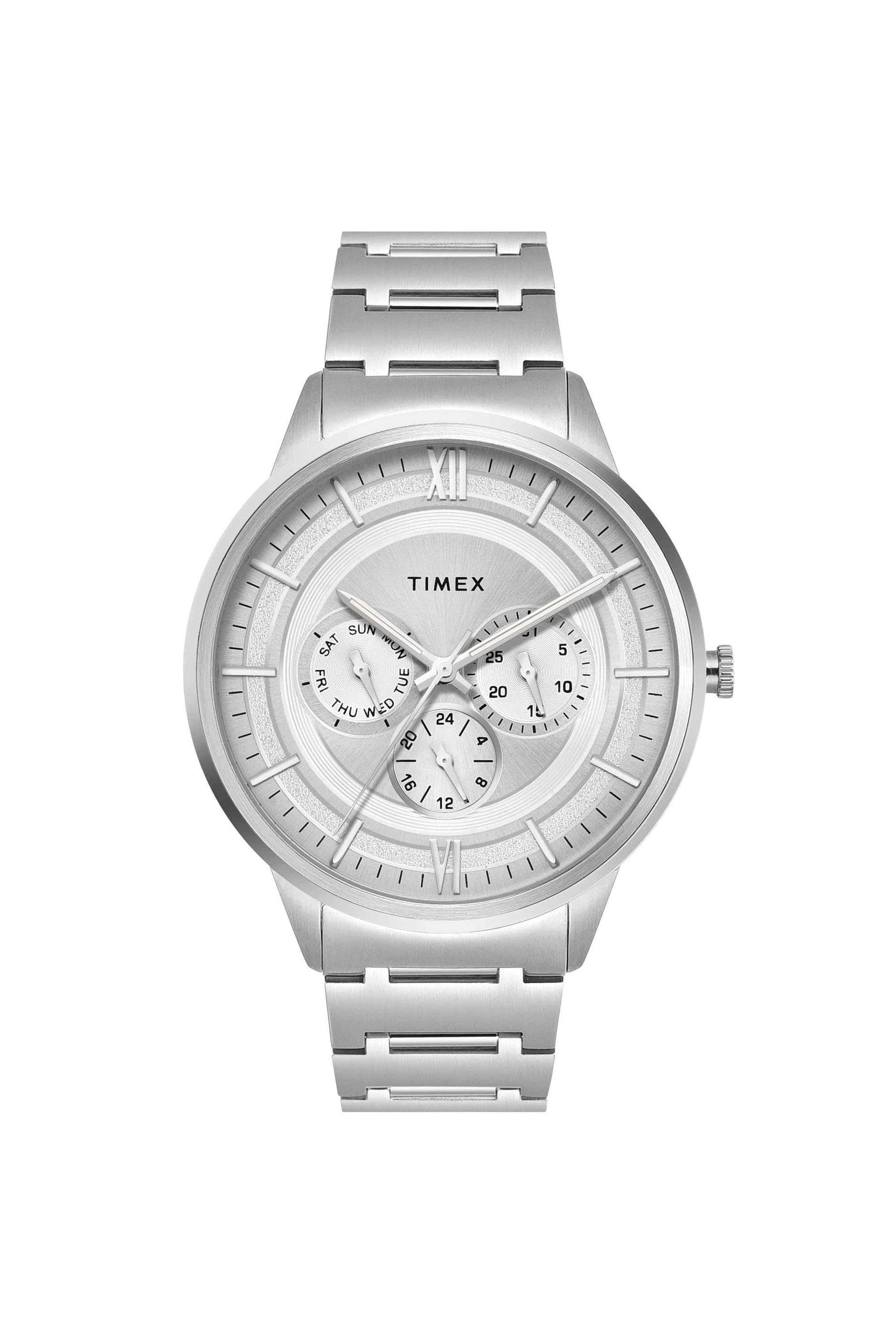 42-mm-Quartz-Analogue-Watch-for-Men---Silver-Dial-with-Silver-Stainless-Steel-Strap-(TWEG28000)
