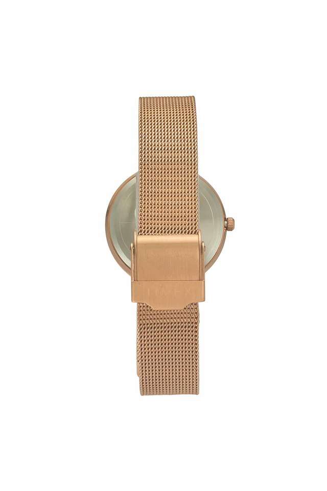 Womens-34-mm-Fashion-Blue-Dial-Rose-Gold-Stainless-Steel-Mesh-Bracelet-Analogue-Watch---TWEL11824