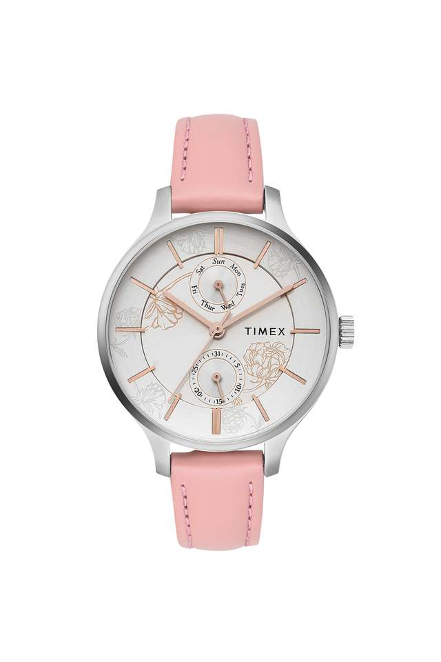 Fashion-36-mm-Silver-Dial-Leather-Binary-Watch-For-Women---TWEL14822