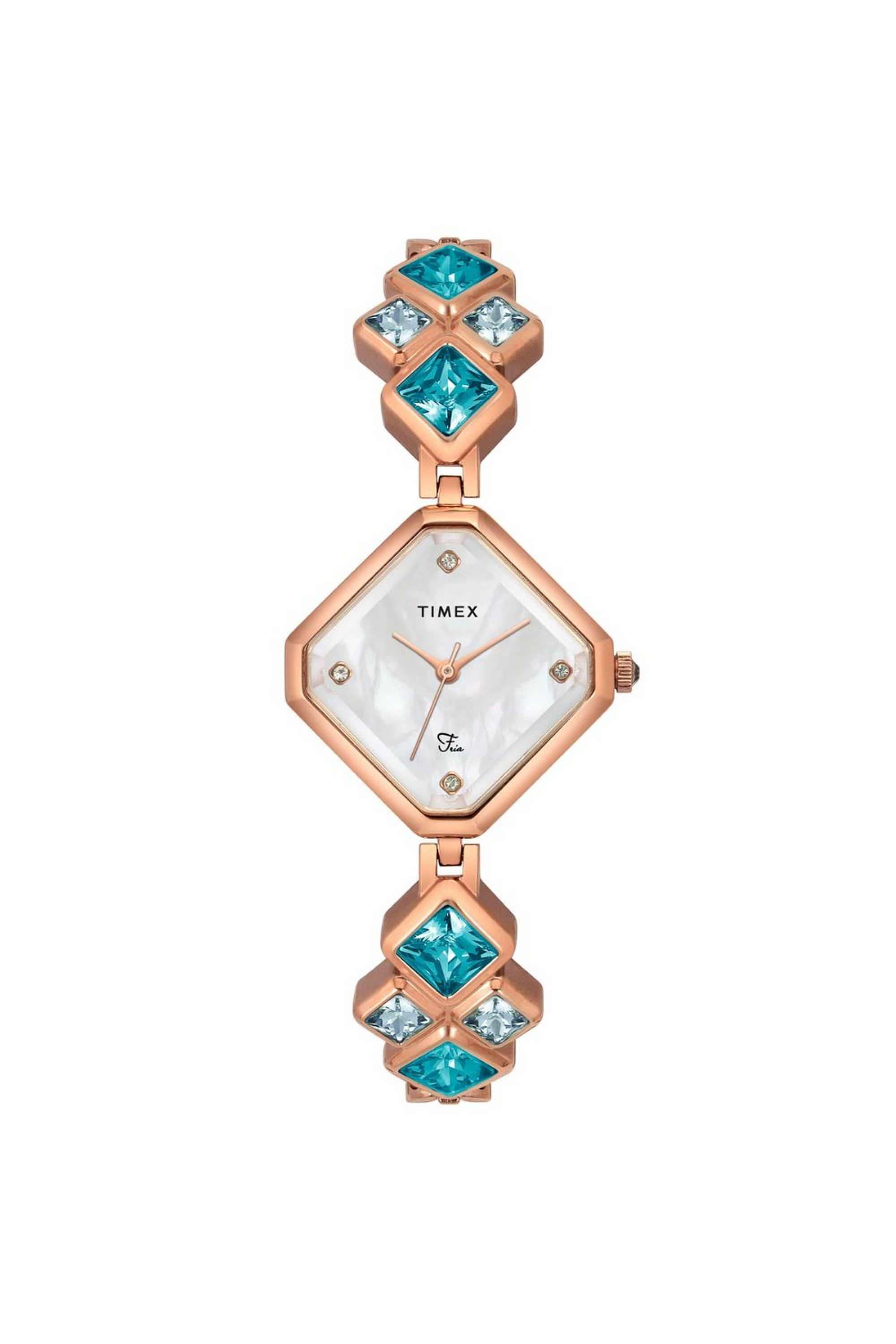 Fria-28-mm-Quartz-Analogue-Watch-For-Women---White-Dial-with-Rose-Gold-Brass-Strap-(TWEL17200)