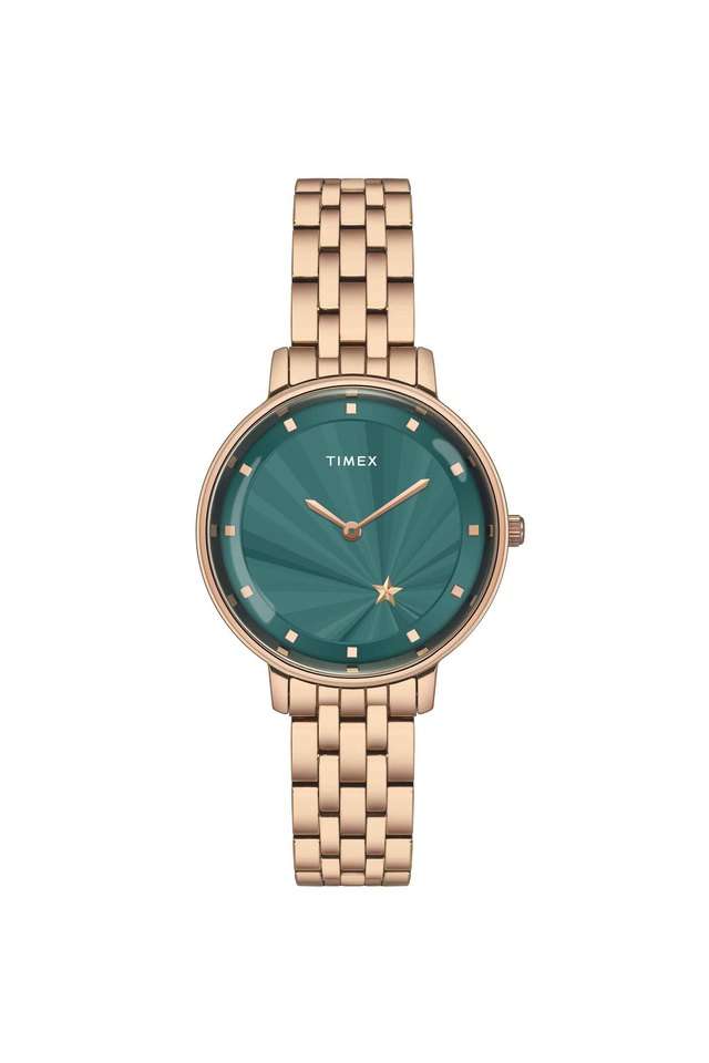 Polaris-34-mm-Green-Dial-Stainless-Steel-Analogue-Watch-For-Women---TWEL19103