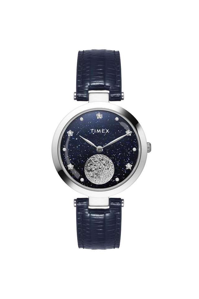 Luna-32.6-mm-Blue-Dial-Leather-Analogue-Watch-For-Women---TWEL19202
