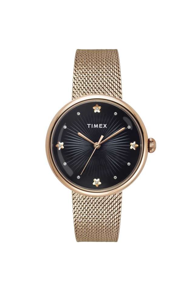 36-mm-Black-Dial-Stainless-Steel-Analogue-Watch-For-Women---TWEL19303