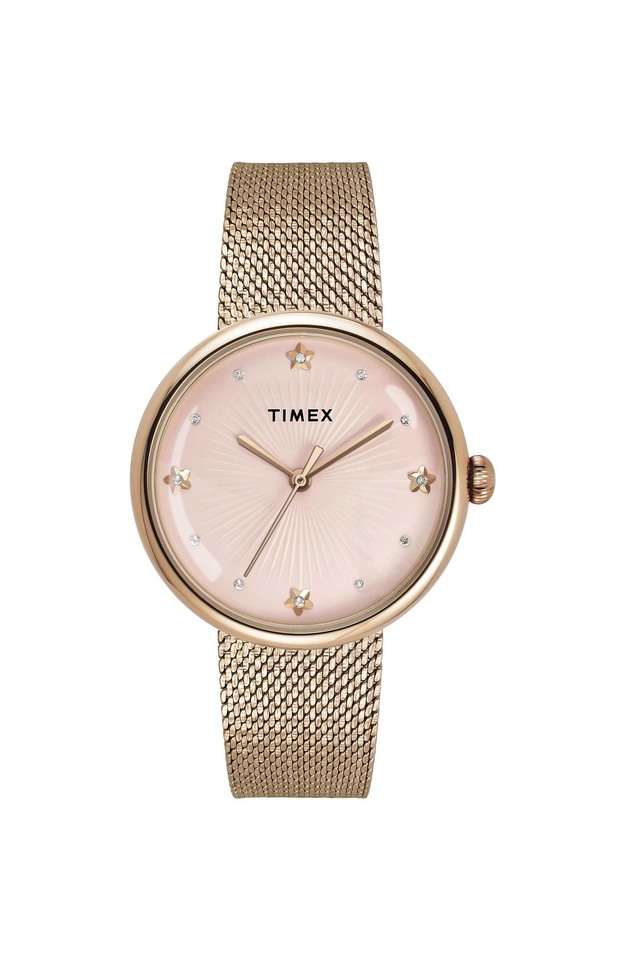 36-mm-Pink-Dial-Stainless-Steel-Analogue-Watch-For-Women---TWEL19304