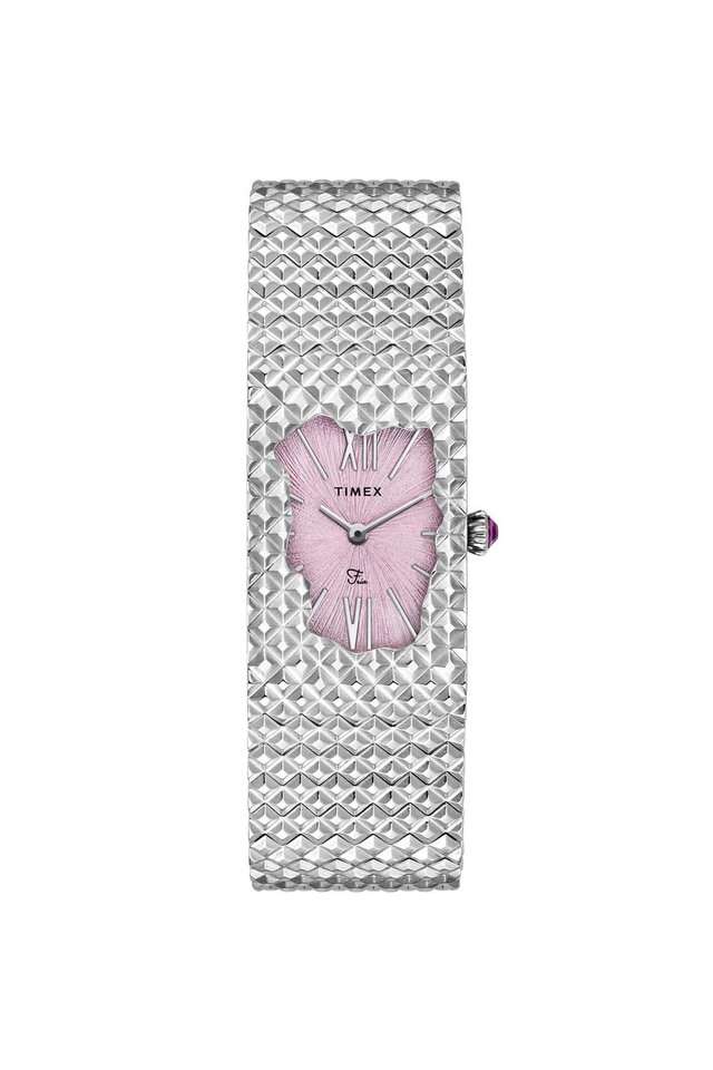 Women-Fria-watch-with-Pink-Dial-and-Silver-tone-Stainless-Steel-Bracelet---TWEL77700