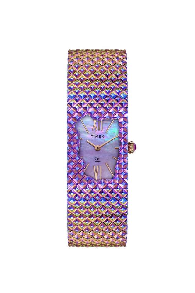 Fria-Women-s-24-mm-Analogue-Quartz-Watch---Purple-Dial-with-Purple-Stainless-Steel-Strap-(TWEL77704)