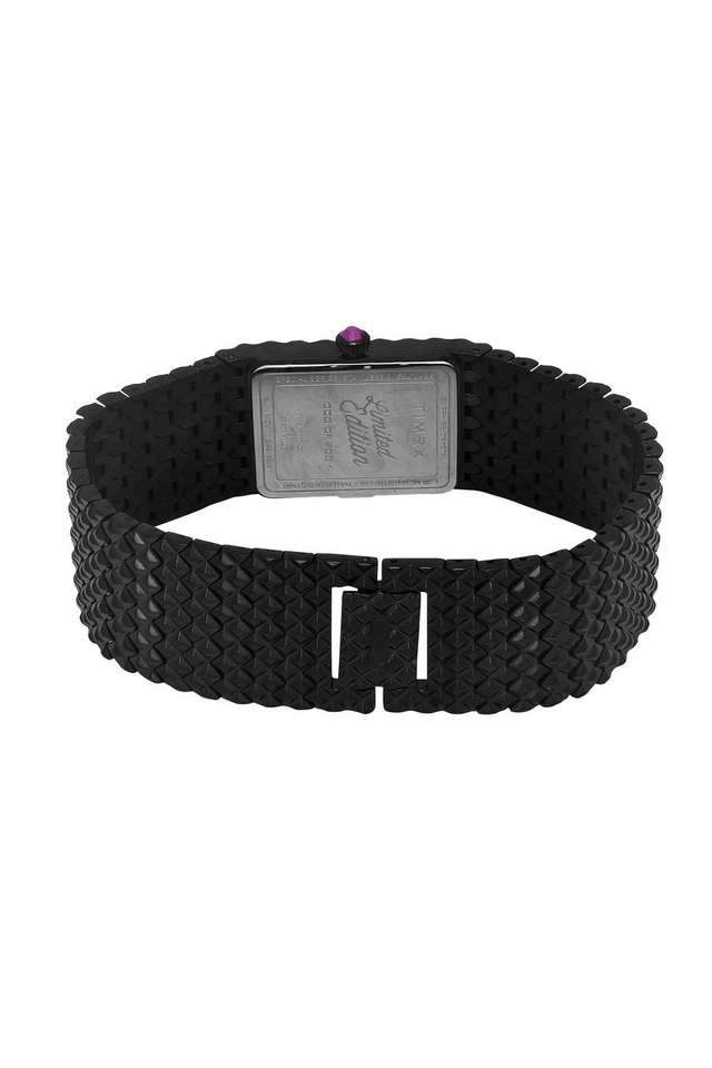 Women-Fria-watch-with-Magenta-Dial-and-Black-Stainless-Steel-Bracelet---TWEL77707