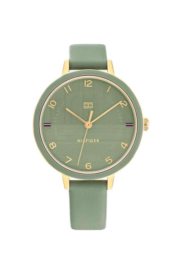 Florence-Women-s-38-mm-Quartz-Analog-Watch---Green-Dial-With-Green-Leather-Strap-(TH1782583)
