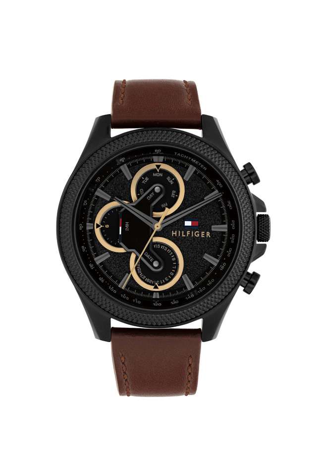 FW24-Drop-2-46-mm-Leather-Black-Dial-Analogue-Wrist-Watch-for-Men---TH1792164
