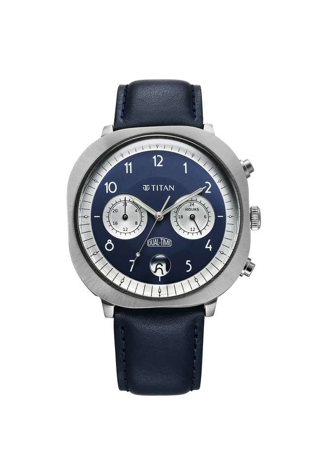 Timeless-Treasures-42.4x10-mm-Blue-Dial-Leather-Analogue-Wrist-Watch-For-Men---10022SL01
