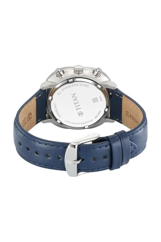 Timeless-Treasures-42.4x10-mm-Blue-Dial-Leather-Analogue-Wrist-Watch-For-Men---10022SL01