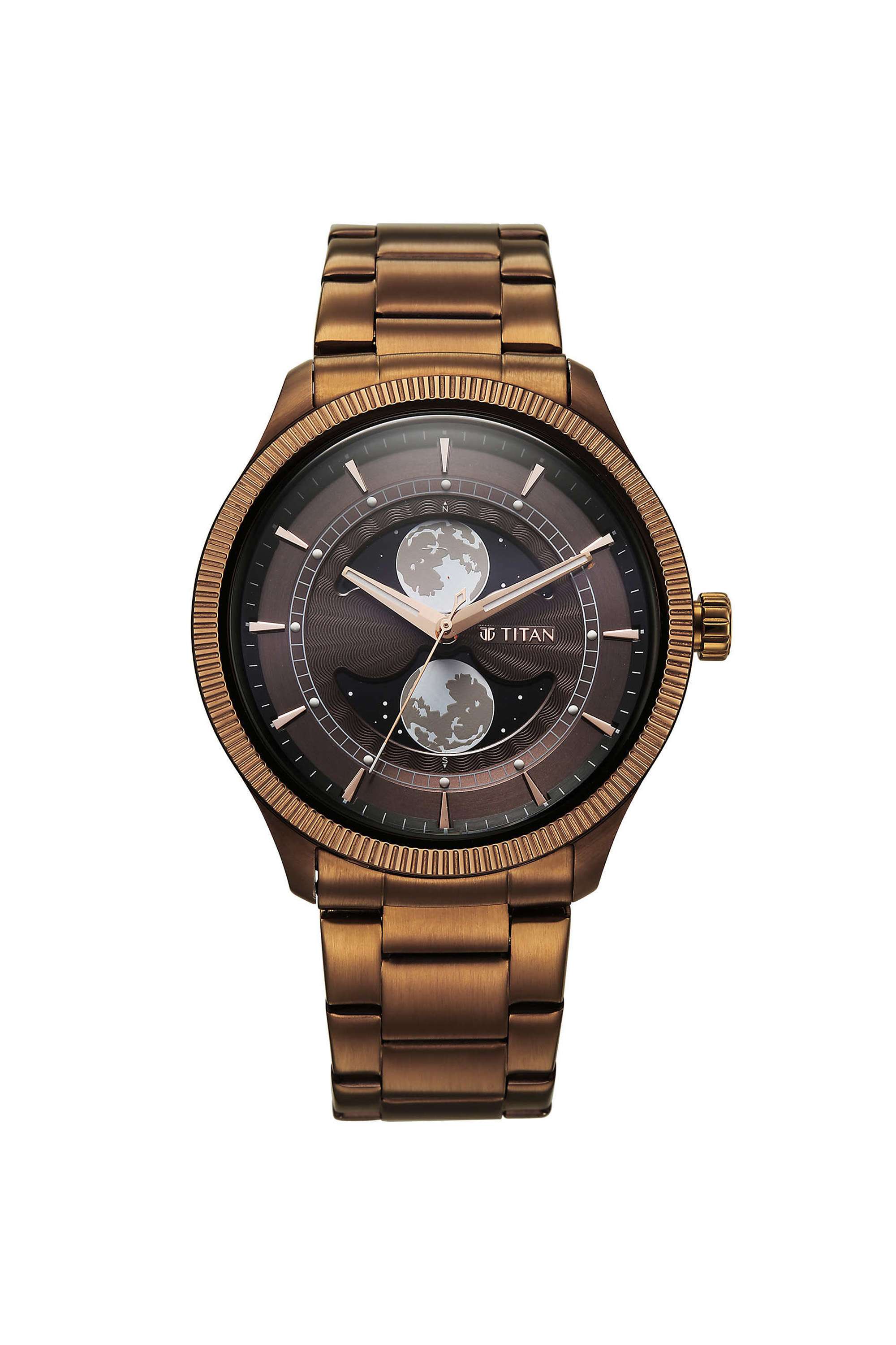 Stellar-3-Quartz-47.5x11.25x43-mm-Brown-Dial-Stainless-steel-Analogue-Wrist-Watch-for-Men---10050QM01