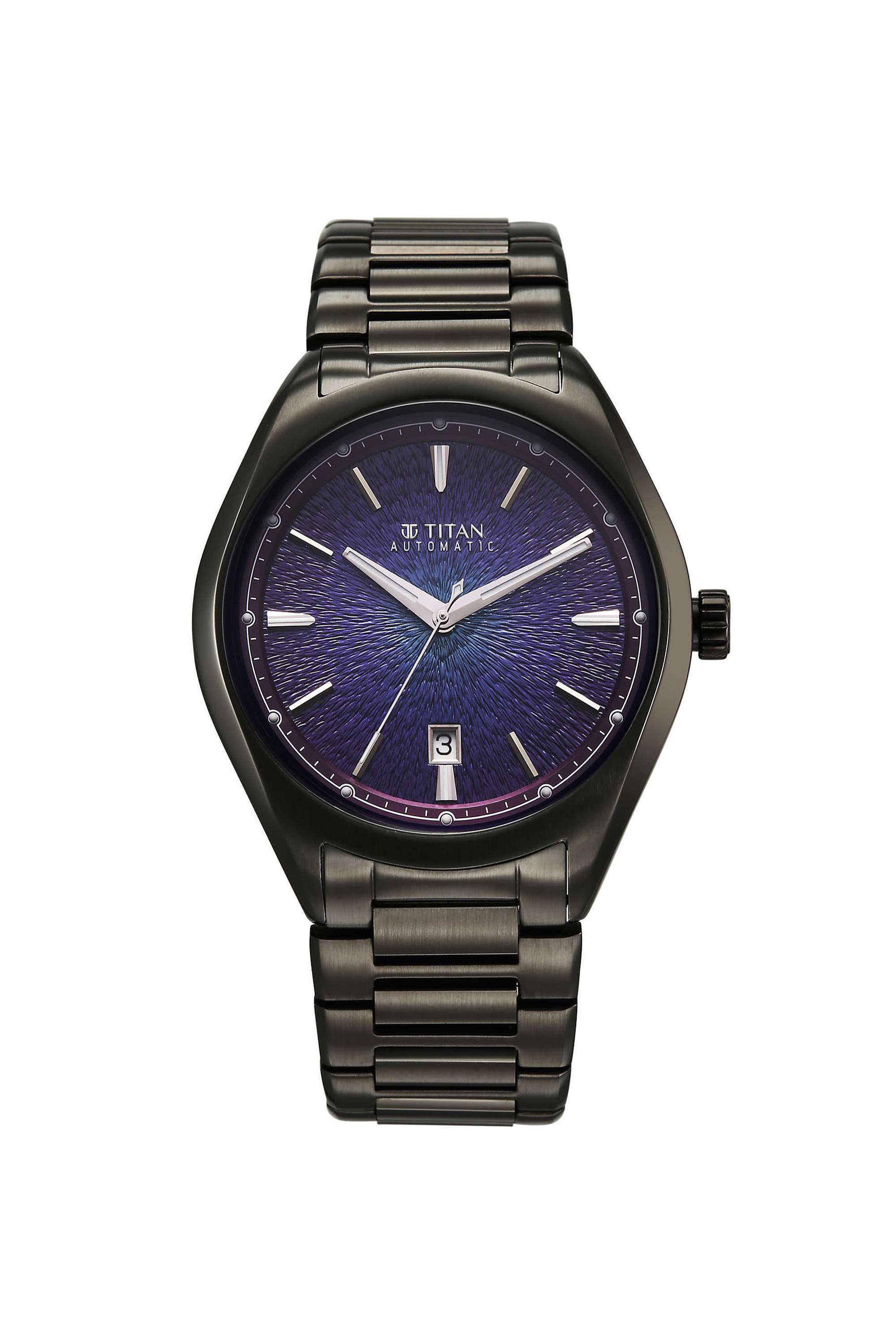 Stellar-3-Automatic-49.5x13.05x41.8-mm-Purple-Dial-Stainless-steel-Analogue-Wrist-Watch-for-Men---10051QM01