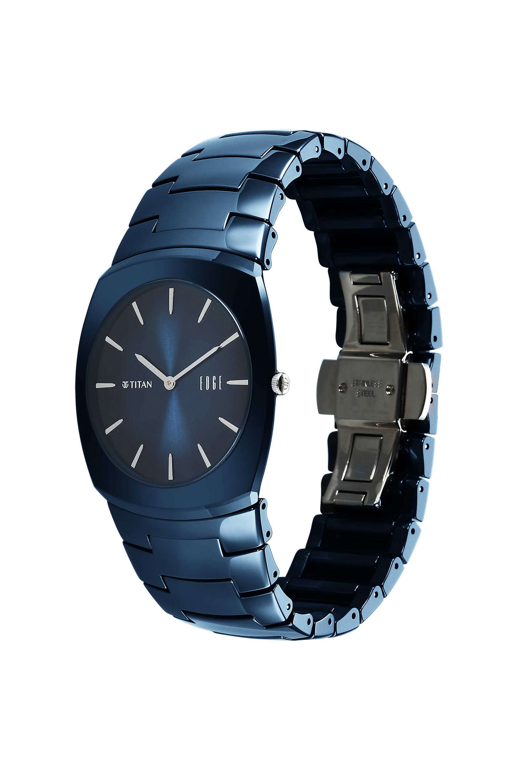 Edge-Ceramic-Fumage-42.30-x-5.05-x-39-mm-Blue-Dial-Ceramic-Analogue-Watch-For-Men---10055QC01