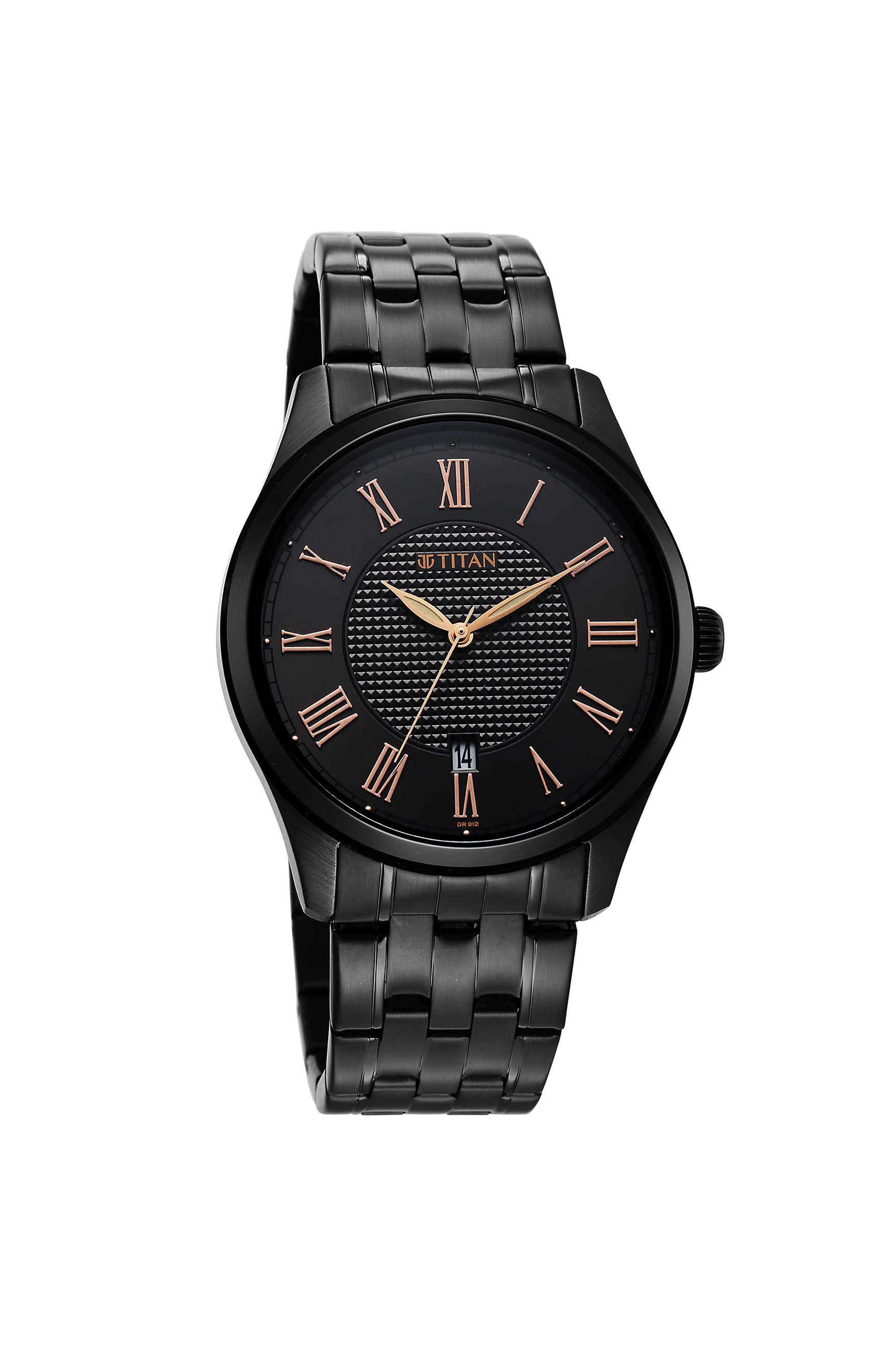Neo-Roman-49.5x9.85x42-mm-Black-Dial-Stainless-Steel-Analogue-Watch-For-Men---10063NM01