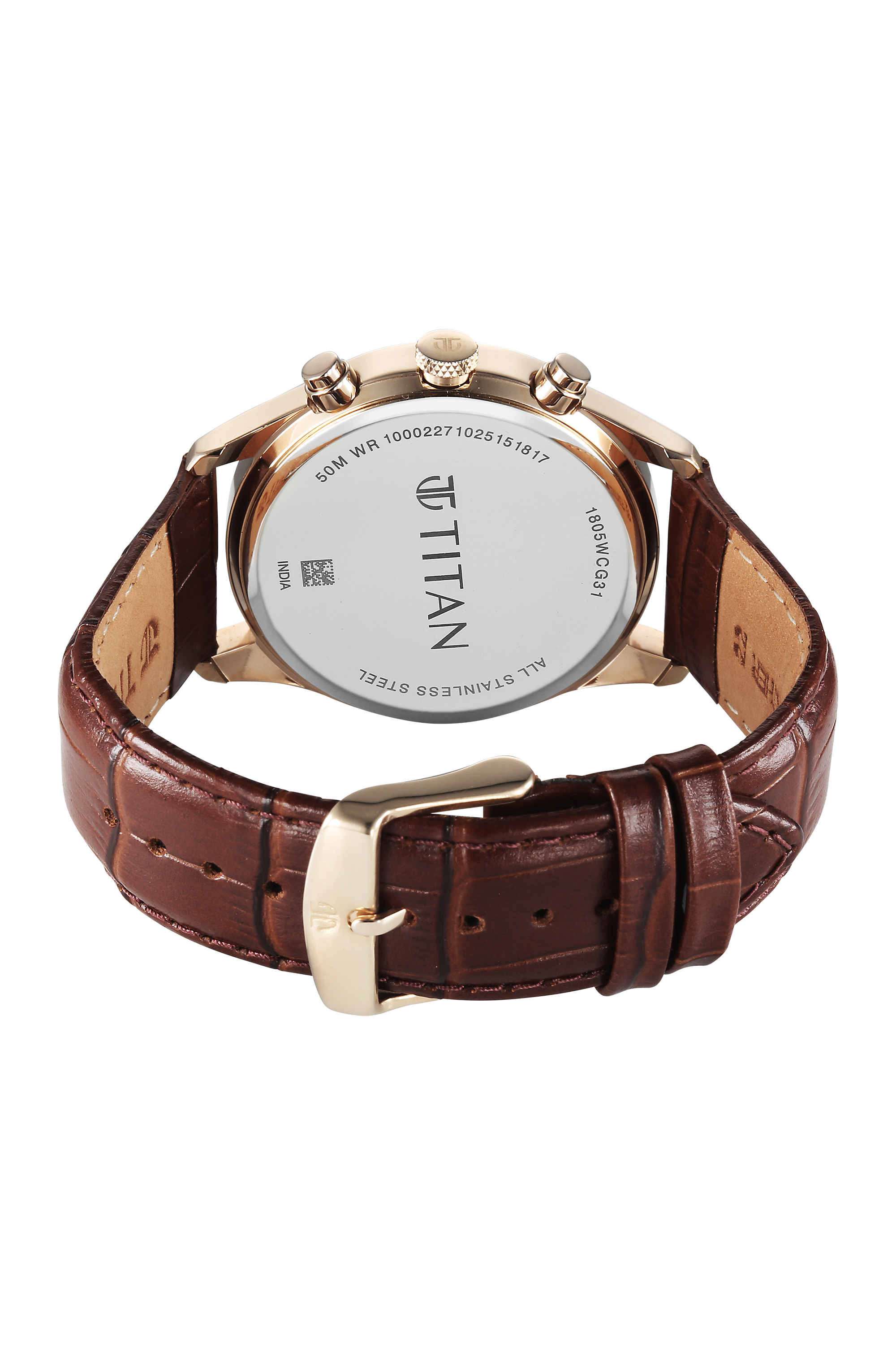Buy Titan Silver Neo Splash 3.0 49.20 x 10.50 x 42 mm Silver Dial