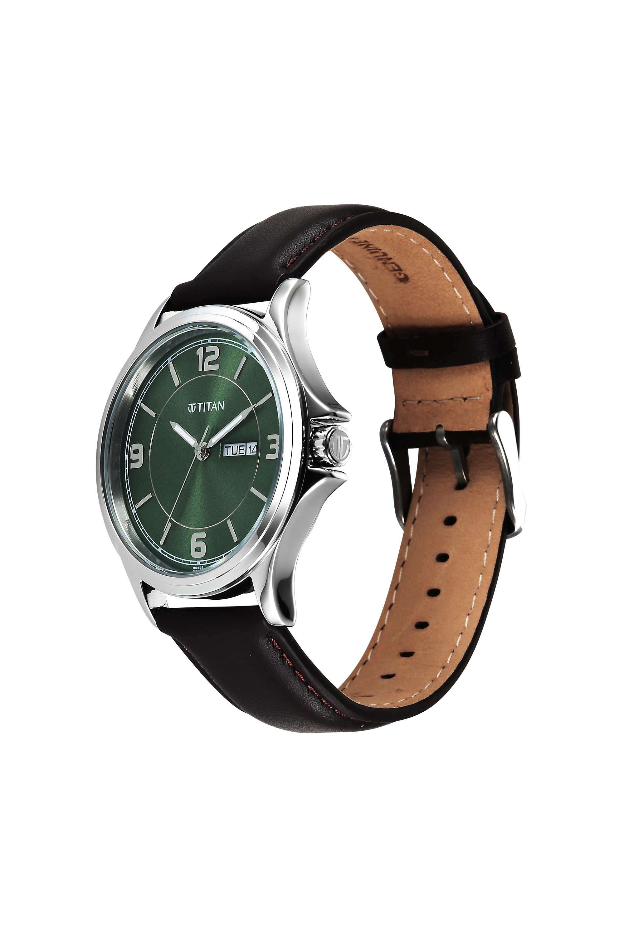 Buy Titan green Gents Neo Arabic 49x9.60x44.50 mm Green Dial