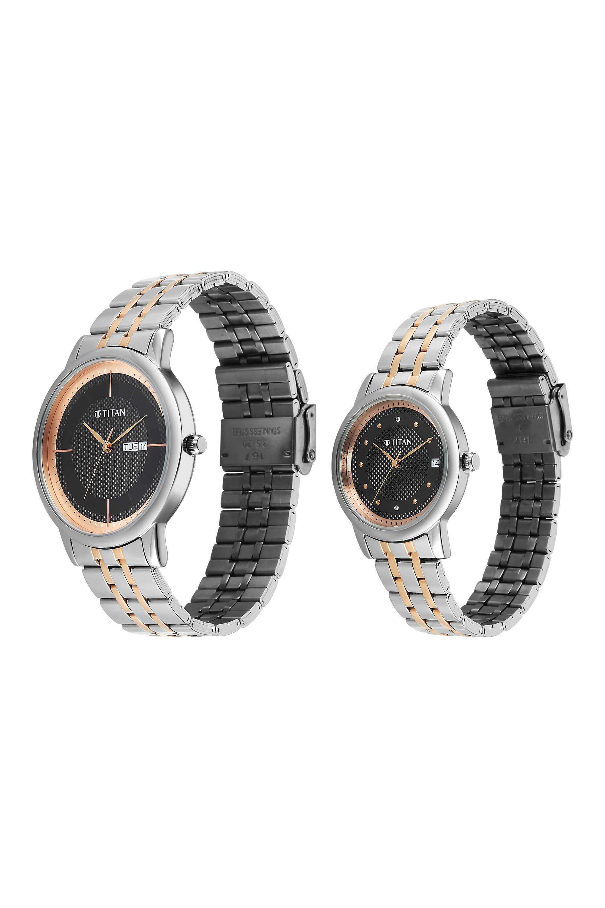 Eternal-Bandhan-42-&-32.5-x-7.45-&-6.9-mm-Black-Dial-Stainless-Steel-Analogue-Watch-For-Couple---19672967KM01