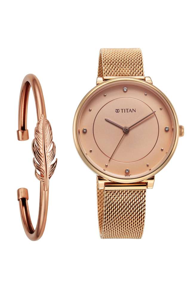 Purple-Stackables-37.7-x-7.35-x-35-mm-Brown-Dial-Stainless-Steel-Analogue-Watch-For-Women---2673WM04F