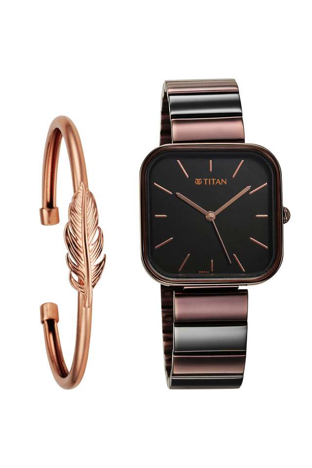 Purple-Stackables-30.6-x-6.7-x-30.6-mm-Black-Dial-Stainless-Steel-Analogue-Watch-For-Women---2715KM01F