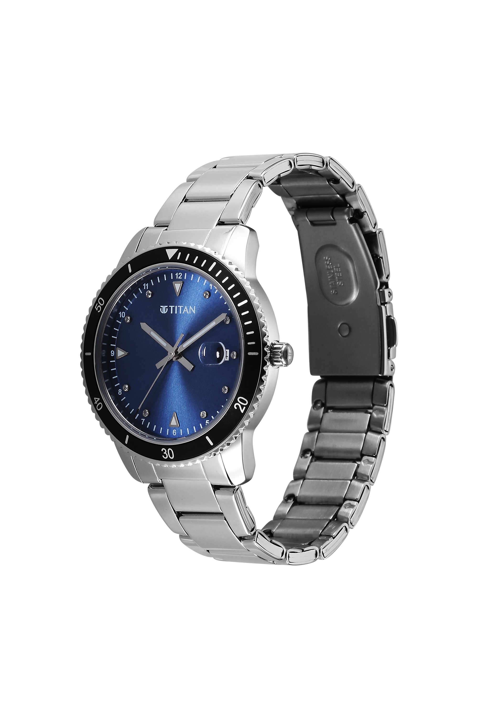 Buy Titan Blue Purple Sports Fashion Phase II Blue Dial Stainless