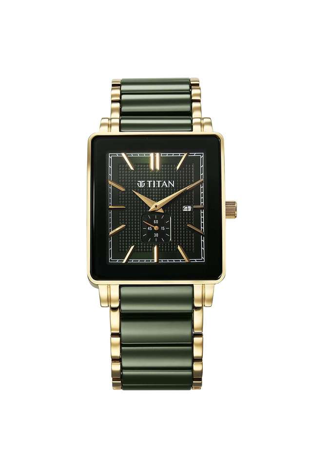 Regalia-Shaped-Ceramic-47.80-x-8.50-x-33.80-mm-Green-Dial-Steel-&-Ceramic-Analogue-Watch-For-Men---90013KD05