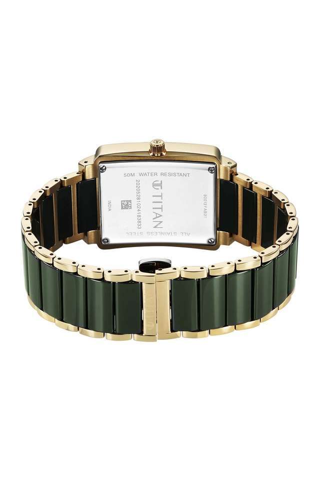 Regalia-Shaped-Ceramic-47.80-x-8.50-x-33.80-mm-Green-Dial-Steel-&-Ceramic-Analogue-Watch-For-Men---90013KD05