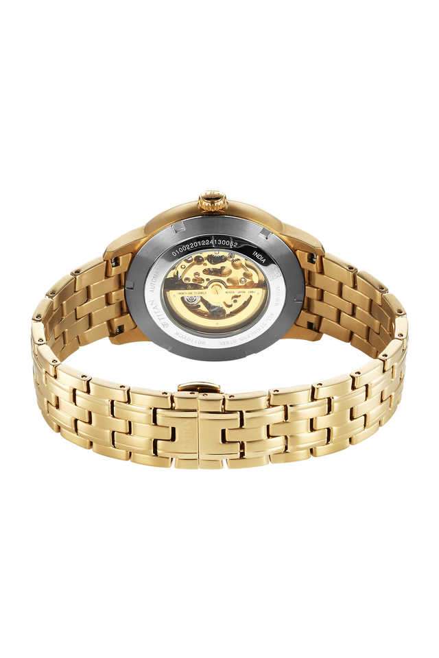 Golden-Heart-Skeletal-Automatic-44-mm-&-Above-Silver-Dial-Stainless-Steel-Analogue-Wrist-Watch-for-Men---90110YM01
