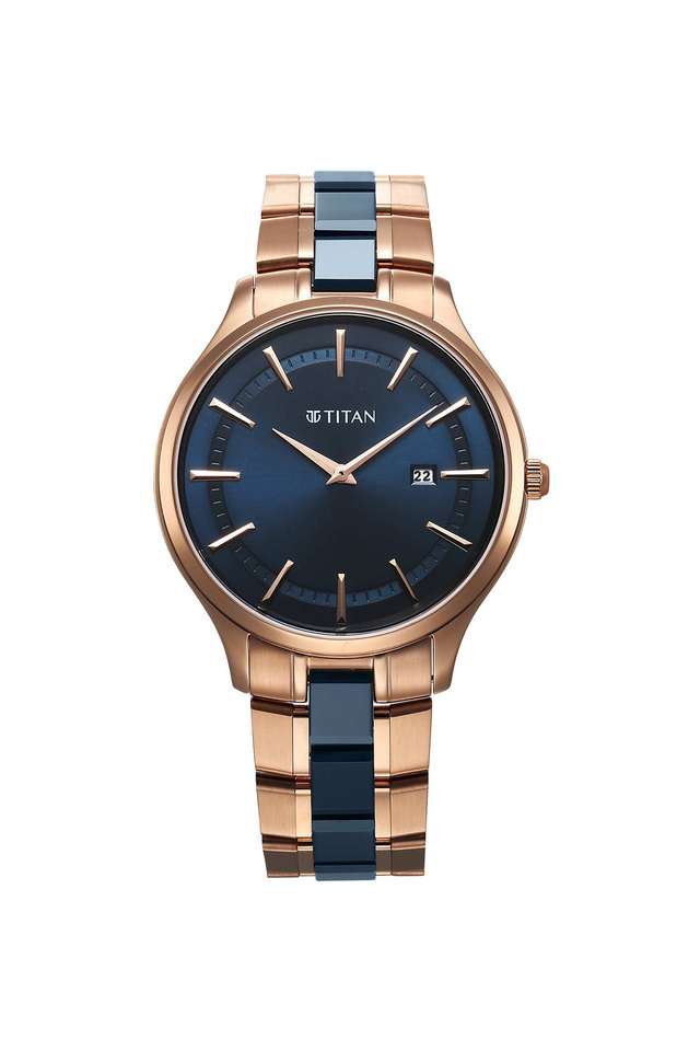 Classic-Slim-Ceramic-Fusion-41-x-6.50-mm-Blue-Dial-Stainless-Steel-&-Ceramic-Analogue-Watch-For-Men---90142KD03