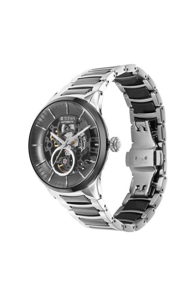 48-x-13.40-x-42.20-mm-Black-Dial-Stainless-Steel-&-Ceramic-Analogue-Watch-For-Men