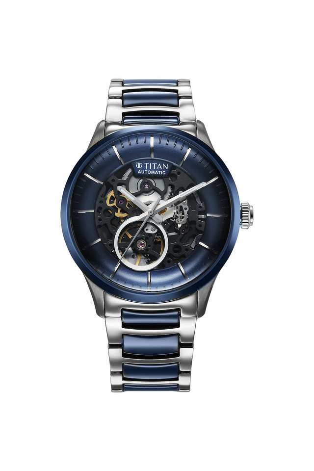 48-x-13.40-x-42.20-mm-Blue-Dial-Stainless-Steel-&-Ceramic-Analogue-Watch-For-Men