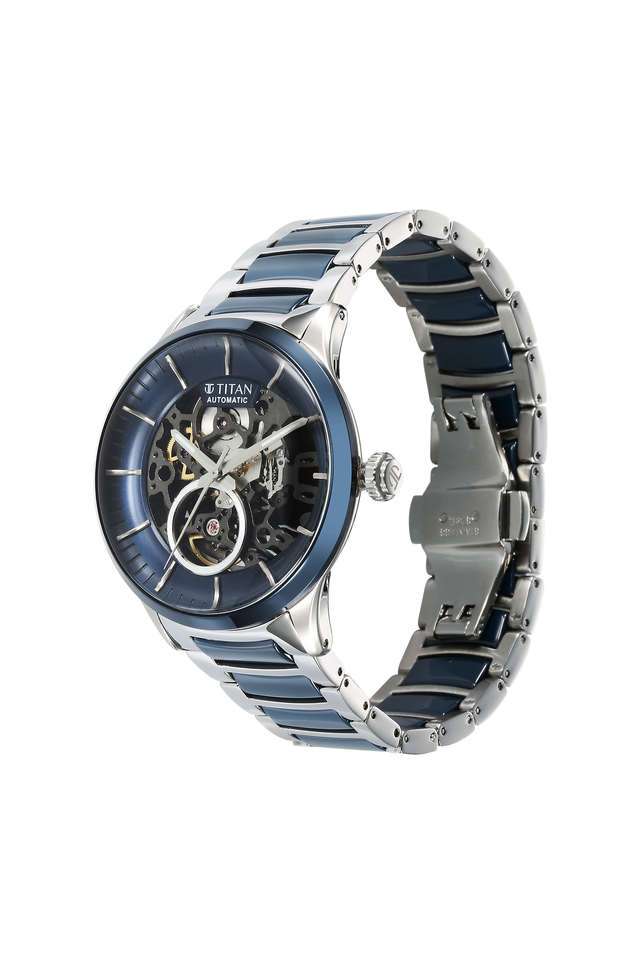 48-x-13.40-x-42.20-mm-Blue-Dial-Stainless-Steel-&-Ceramic-Analogue-Watch-For-Men