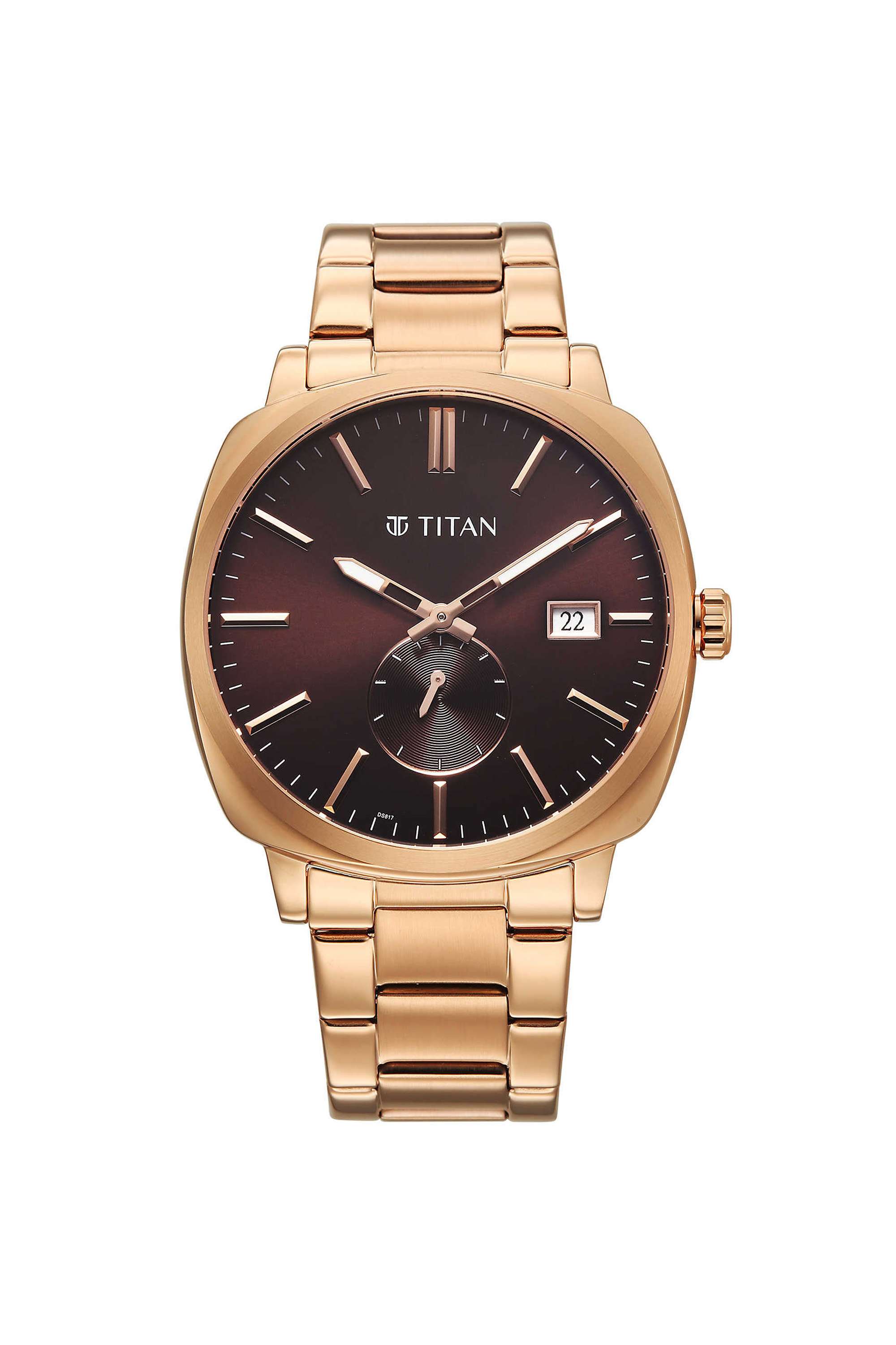 Suave-2.0-49-x-9-x-43-mm-Brown-Dial-Stainless-Steel-Analogue-Watch-For-Men---90189WM01