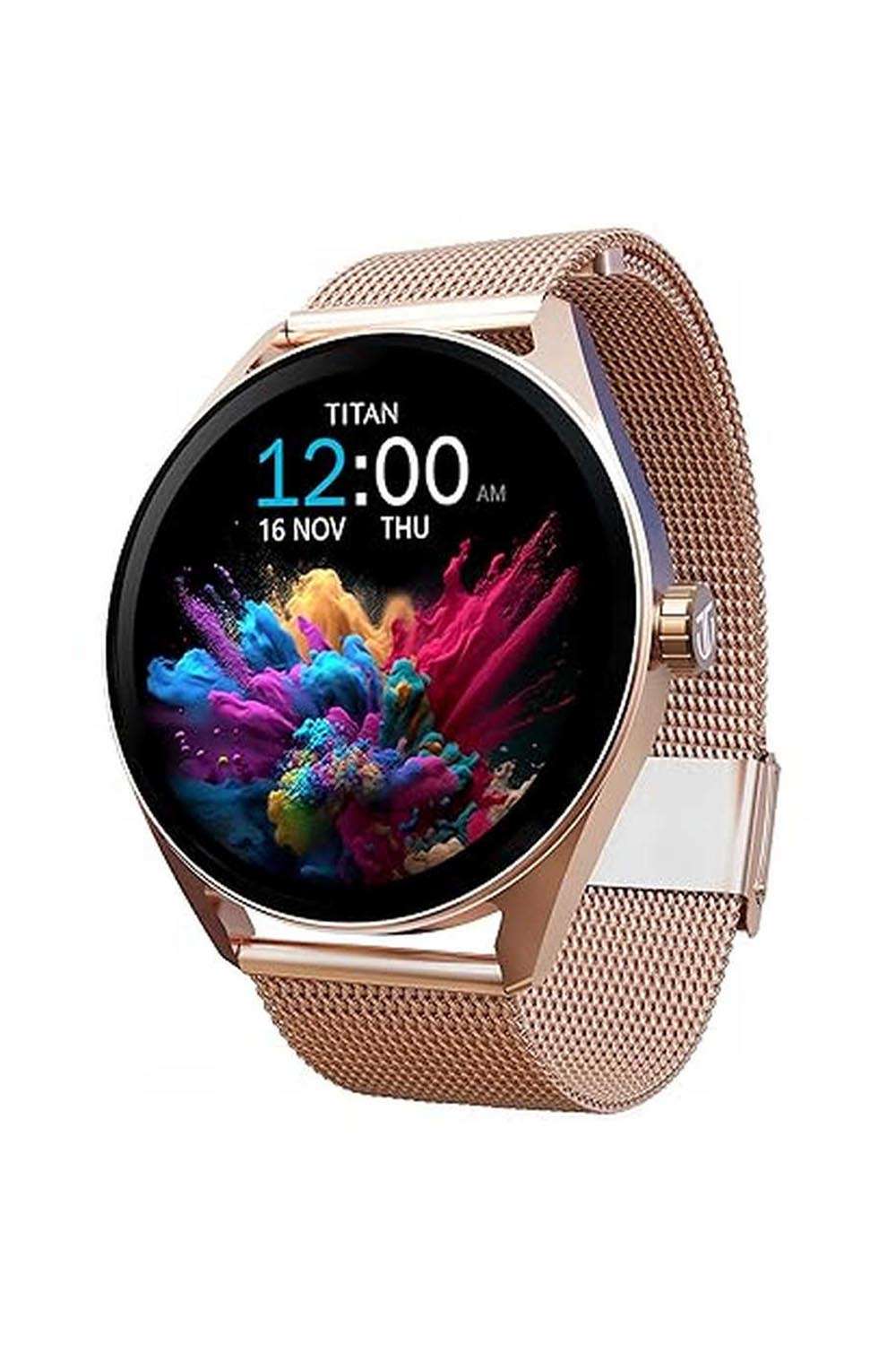 Crest-Unisex-46.5-mm-Smart-Watch---Rose-Gold-Mesh-Strap-(90197AM02K)
